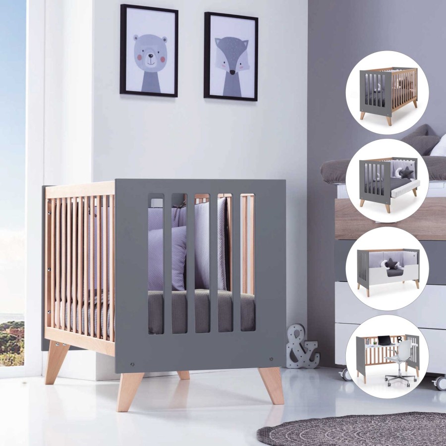 Kinderbetten Fur Kinder Alondra | Wooden Co-Sleeping Cot 4 In 1 Nexor Marengo · C187R-M6995