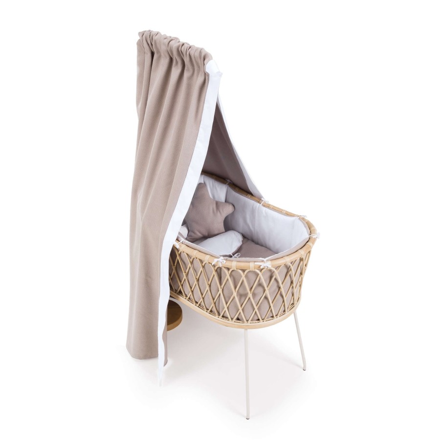 Kinderbetten Alondra | Canopy In Beige Fabric For Rattan Cot/Crib · 661 153 Arena