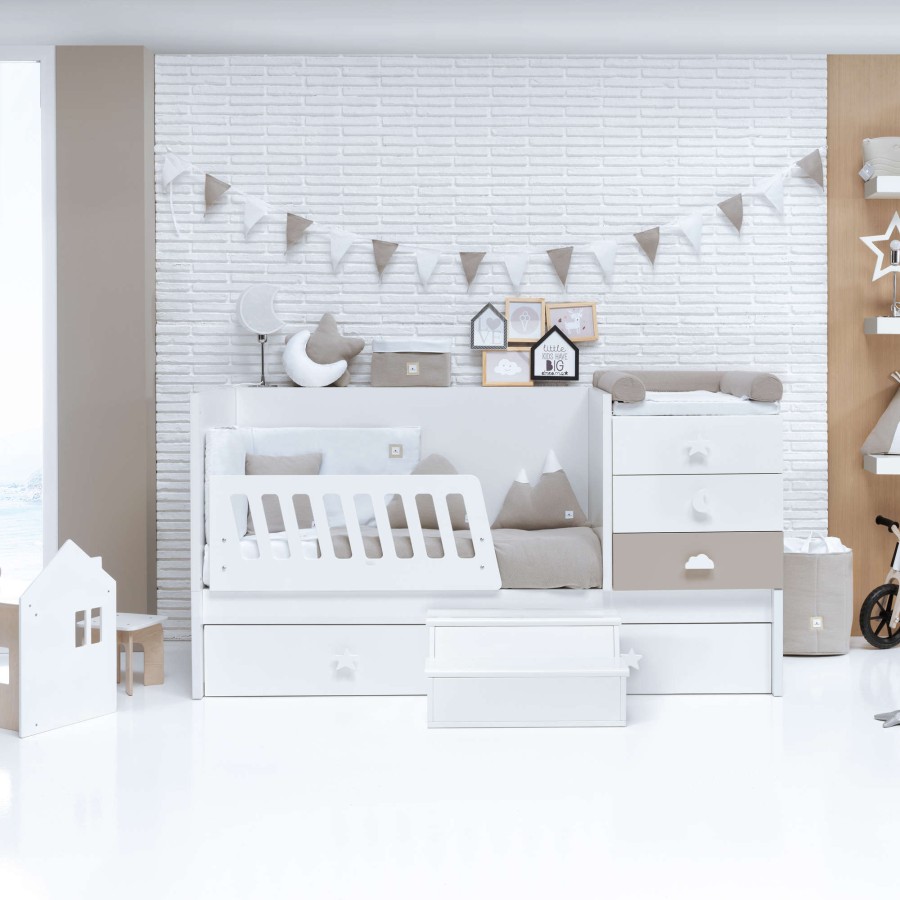 Verwandelbare Betten Alondra | Convertible Crib Sero Bubble · K554 Beige