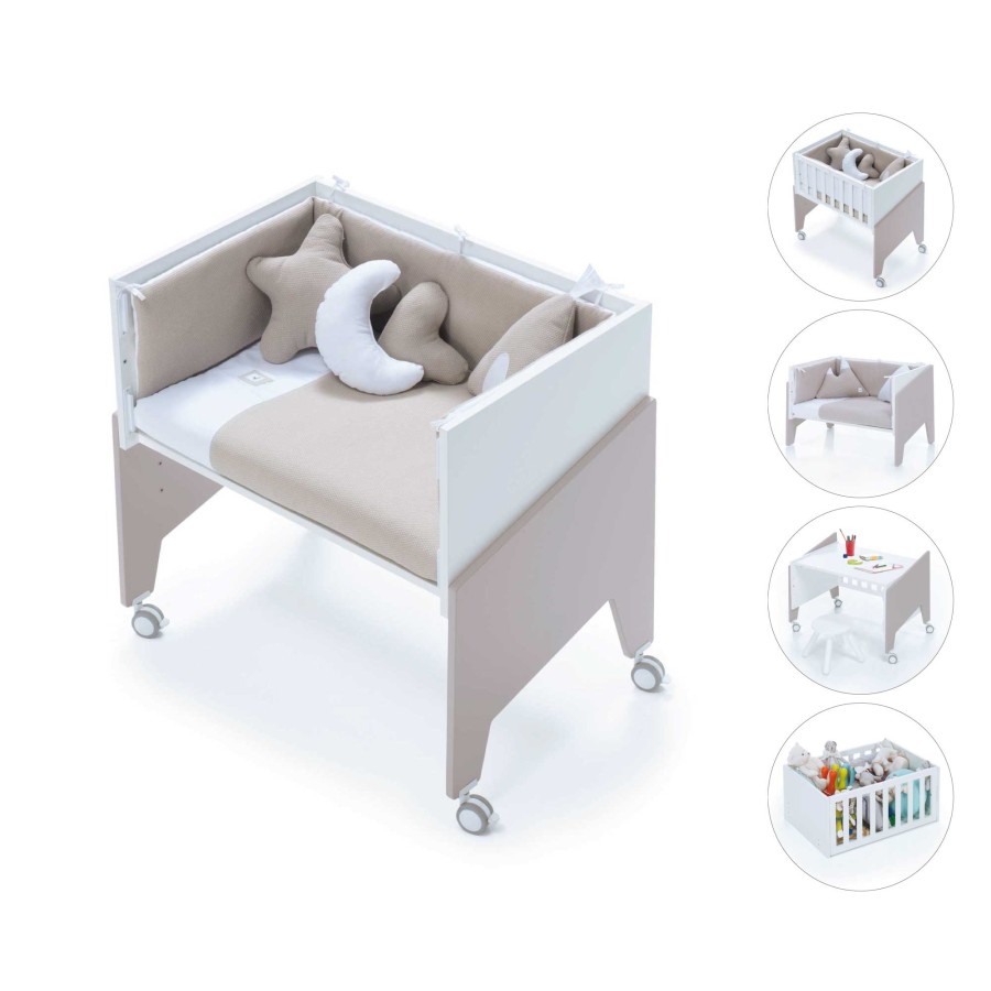 Kinderbetten Alondra | Beige Co-Sleeping Crib 50X80 Equo · C10-M7753