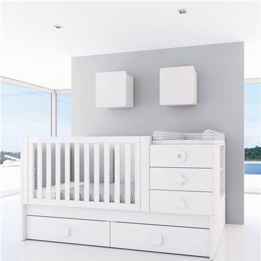 Verwandelbare Betten Alondra | Convertible Crib Sero Maths White · K550