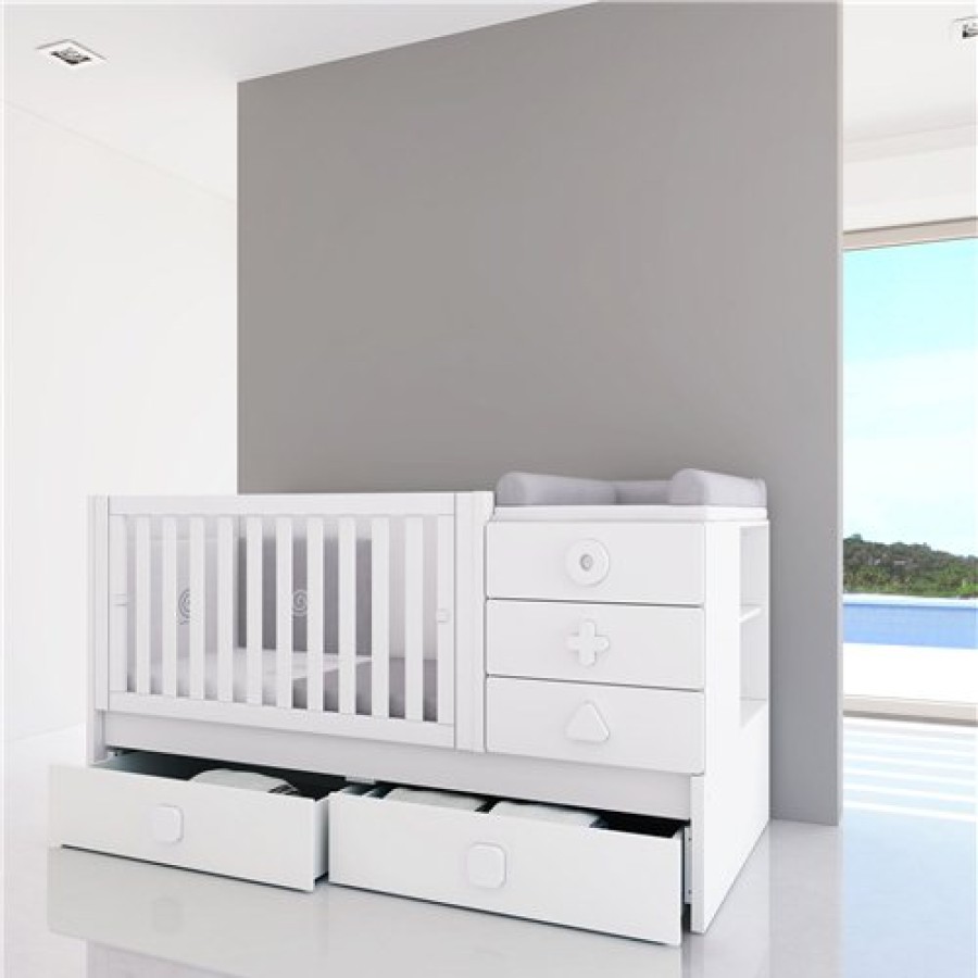 Verwandelbare Betten Alondra | Convertible Crib Sero Maths White · K550