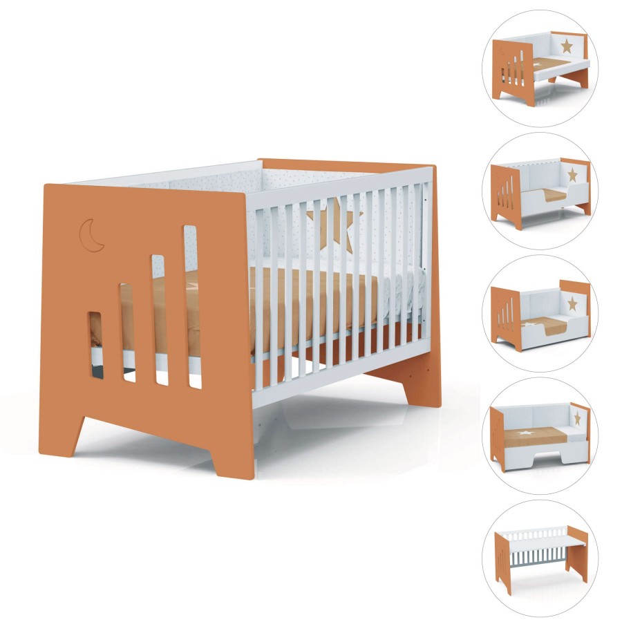 Beistellbetten Alondra | Co-Sleeping Cot And Montessori (6In1) Omni-Xl Terracotta 70X140 - C191