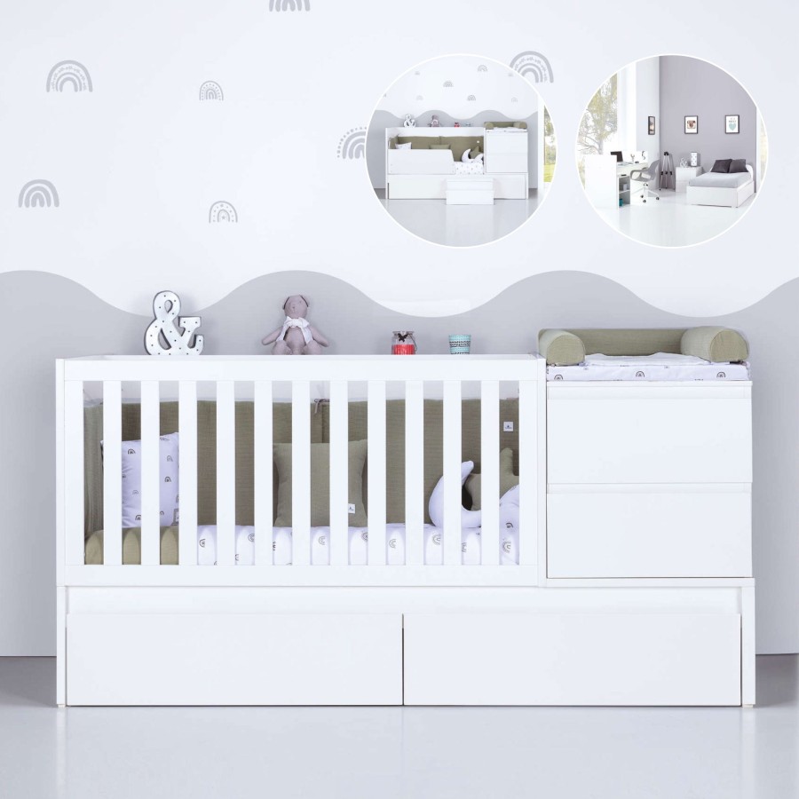 Verwandelbare Betten Alondra | Convertible Crib 70X140 Inside · K404-M1100