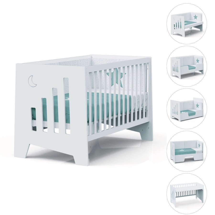 Beistellbetten Alondra | Co-Sleeping And Montessori Cot (6In1) Omni-Xl White 70X140 · C191