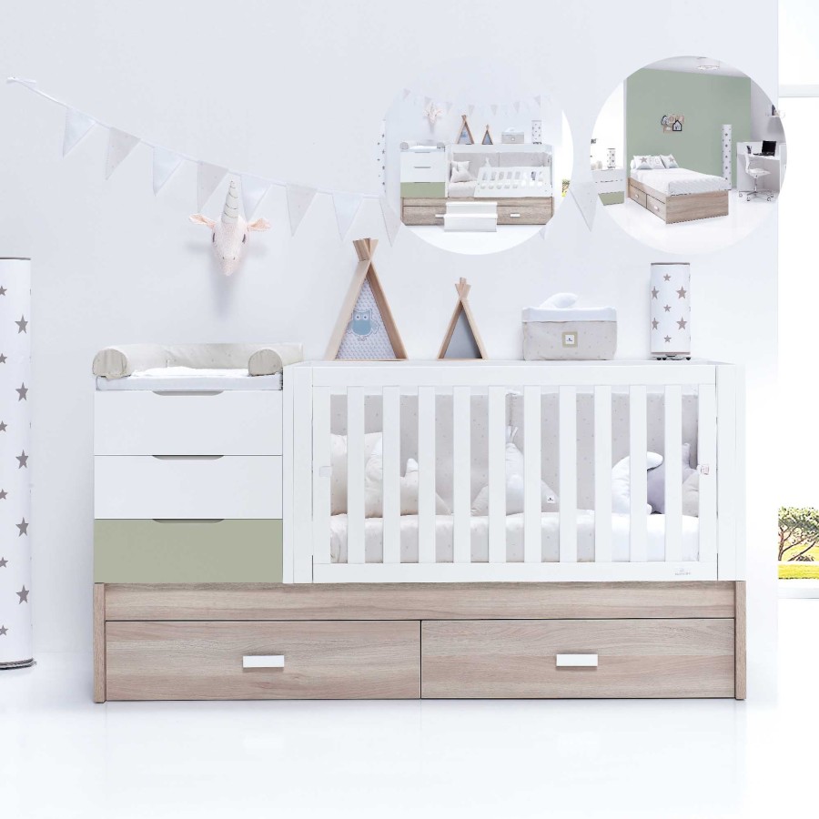 Verwandelbare Betten Alondra | Sero Loft Erba Convertible Crib 70X140Cm · K547