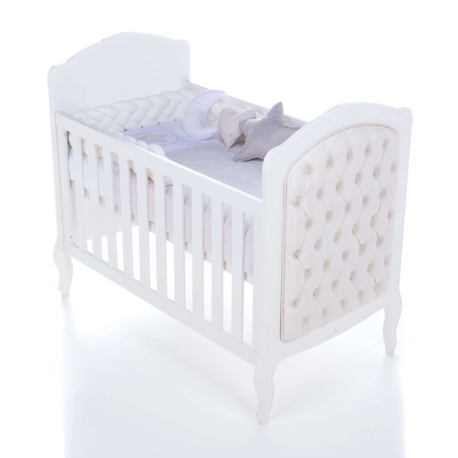 Kinderbetten Fur Kinder Alondra | Classical Cot- Bed Epoca (3In1) White 70X140 Upholstered · C303