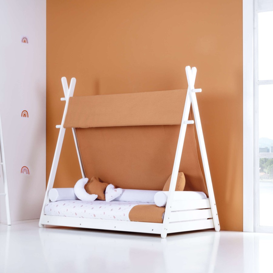 Montessori Alondra | Montessori Kids Bed Homy-Xl 90X200Cm - 123 Ariake Mit Himmel