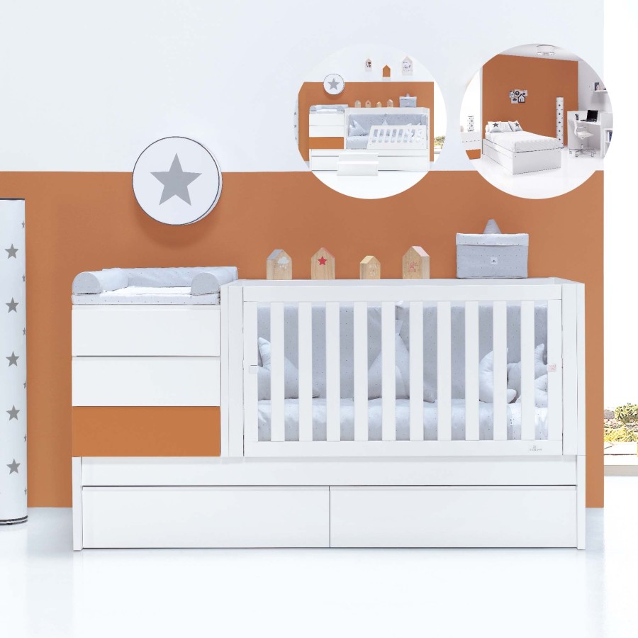 Verwandelbare Betten Alondra | Convertible Crib 70X140 Sero Kubo · K551