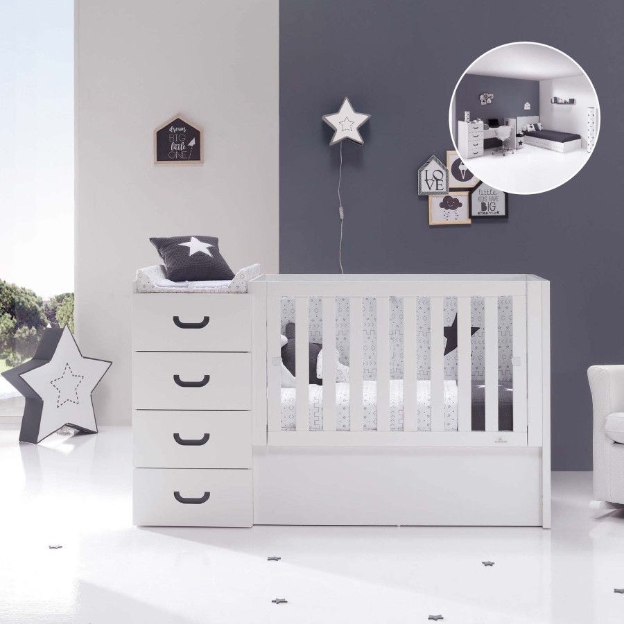 Verwandelbare Betten Alondra | Convertible Crib - Just Joy Ethnik · K379-M7779 Marengo