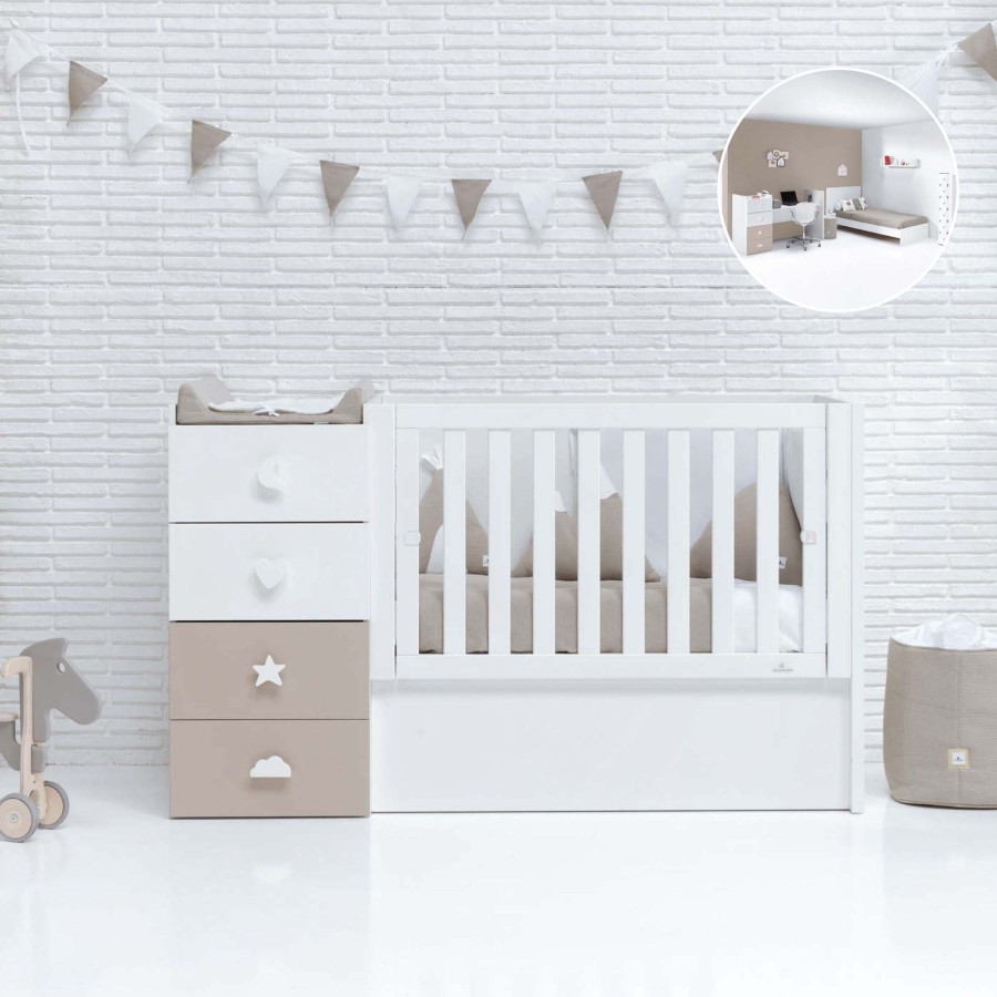 Verwandelbare Betten Alondra | Convertible Crib - Just Bubble · K374-M7753 Beige