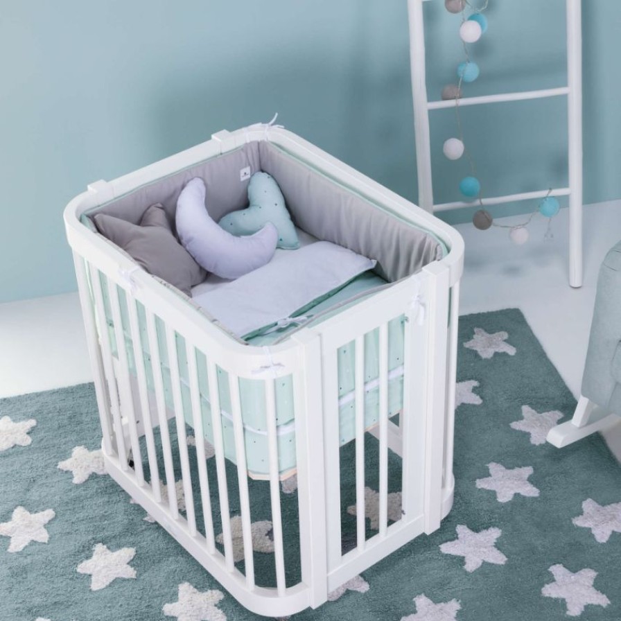 Kinderbetten Alondra | Crib, Cot And Bed All-In-One (4In1) Crea Tre White 60X80 And 70X140 - C301