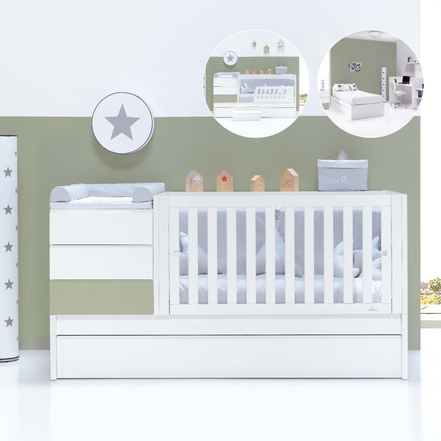 Verwandelbare Betten Alondra | Convertible Crib 70X140 Sero Kubo Erba · K551