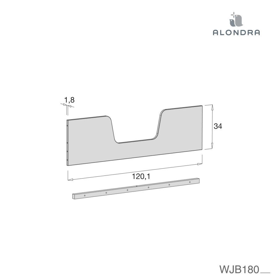 Beistellbetten Alondra | Safety Guard + Couch Kit For Omni/Nexo Cot 60X120 White