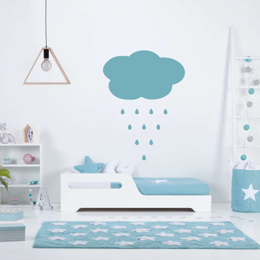 Montessori Alondra | White Montessori Floor Bed Ilmoon 70X140 · Qn101-M40