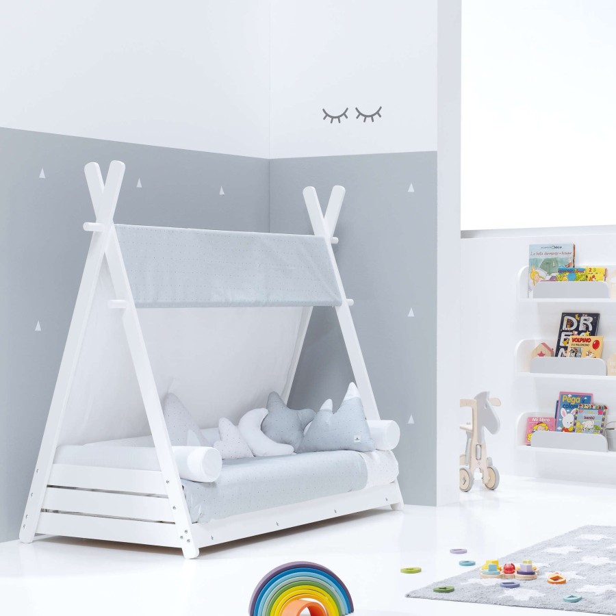 Montessori Alondra | Montessori Kids Bed Homy-Xl 90X200Cm - 114 Galaxy Mit Himmel