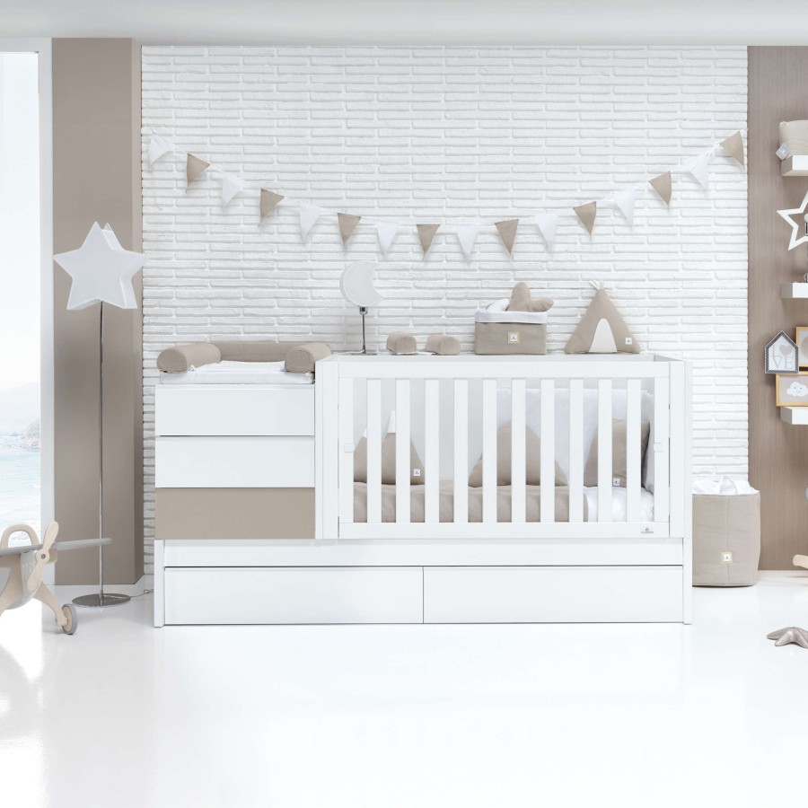 Verwandelbare Betten Alondra | Convertible Crib Sero Kubo Arena · K551 Beige