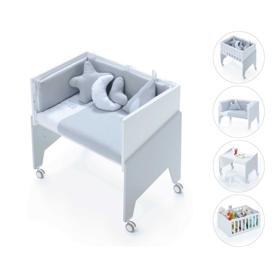 Kinderbetten Alondra | Grey Co-Sleeping Crib Equo 50X80 · C10-M7778