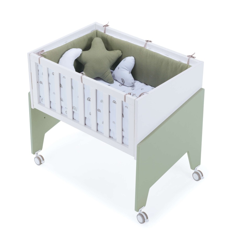 Kinderbetten Alondra | Olive-Green Co-Sleeping Crib 50X80 Equo · C10-M7756