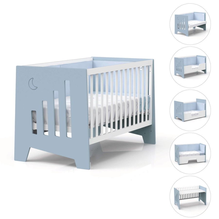 Beistellbetten Alondra | Co-Sleeping And Montessori Cot (6In1) Omni-Xl Blue 70X140 · C191