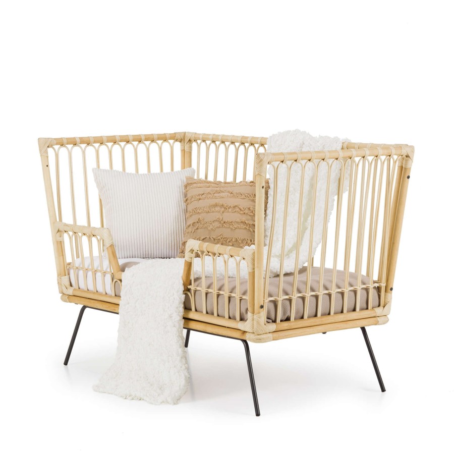 Kinderbetten Fur Kinder Alondra | Rattan Baby Cot 60X120 Diem - Rc222-N99