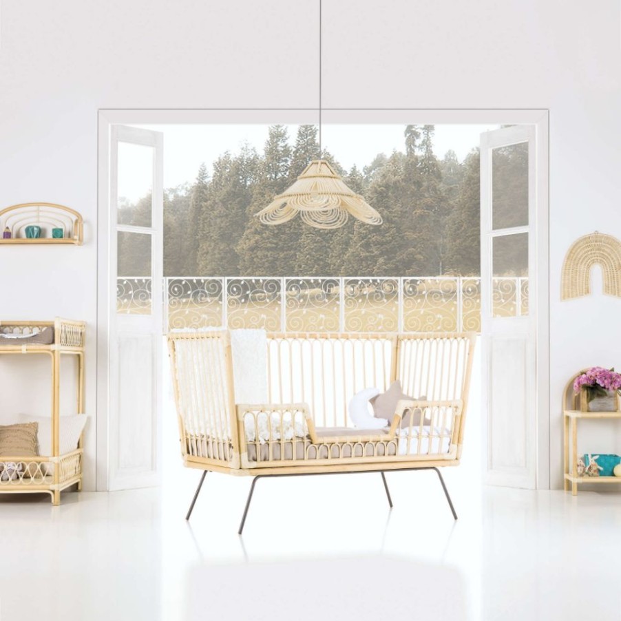 Kinderbetten Fur Kinder Alondra | Rattan Baby Cot 60X120 Diem - Rc222-N99