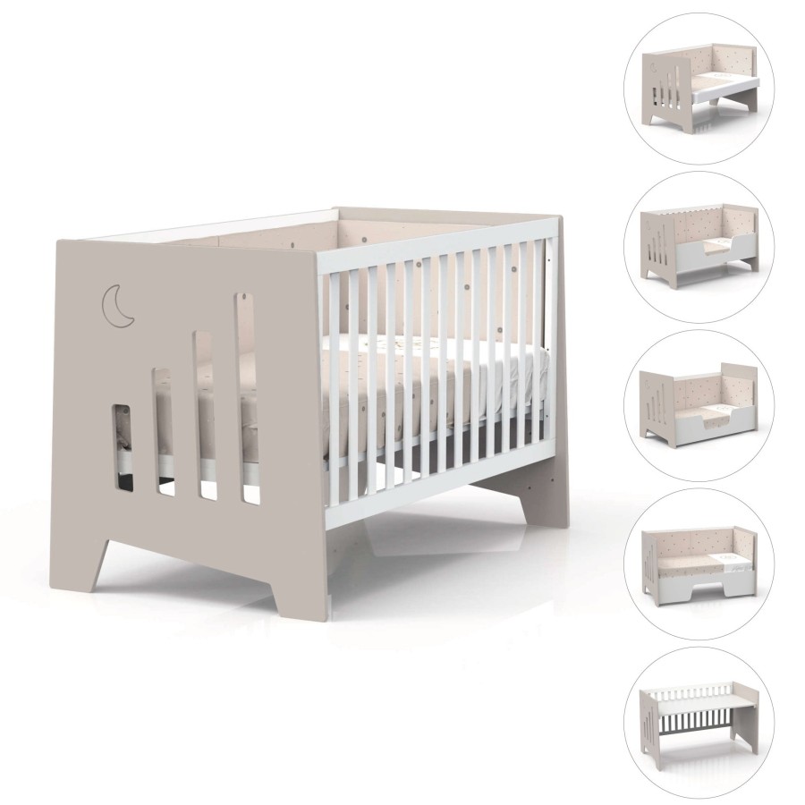 Beistellbetten Alondra | Co-Sleeping And Montessori Cot (6In1) Omni-Xl Beige 70X140 · C191