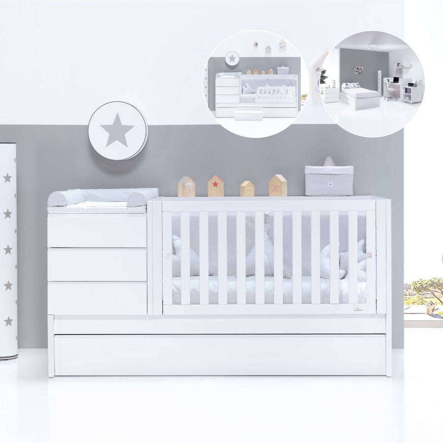 Verwandelbare Betten Alondra | Convertible Crib 70X140 Sero Kubo · K551