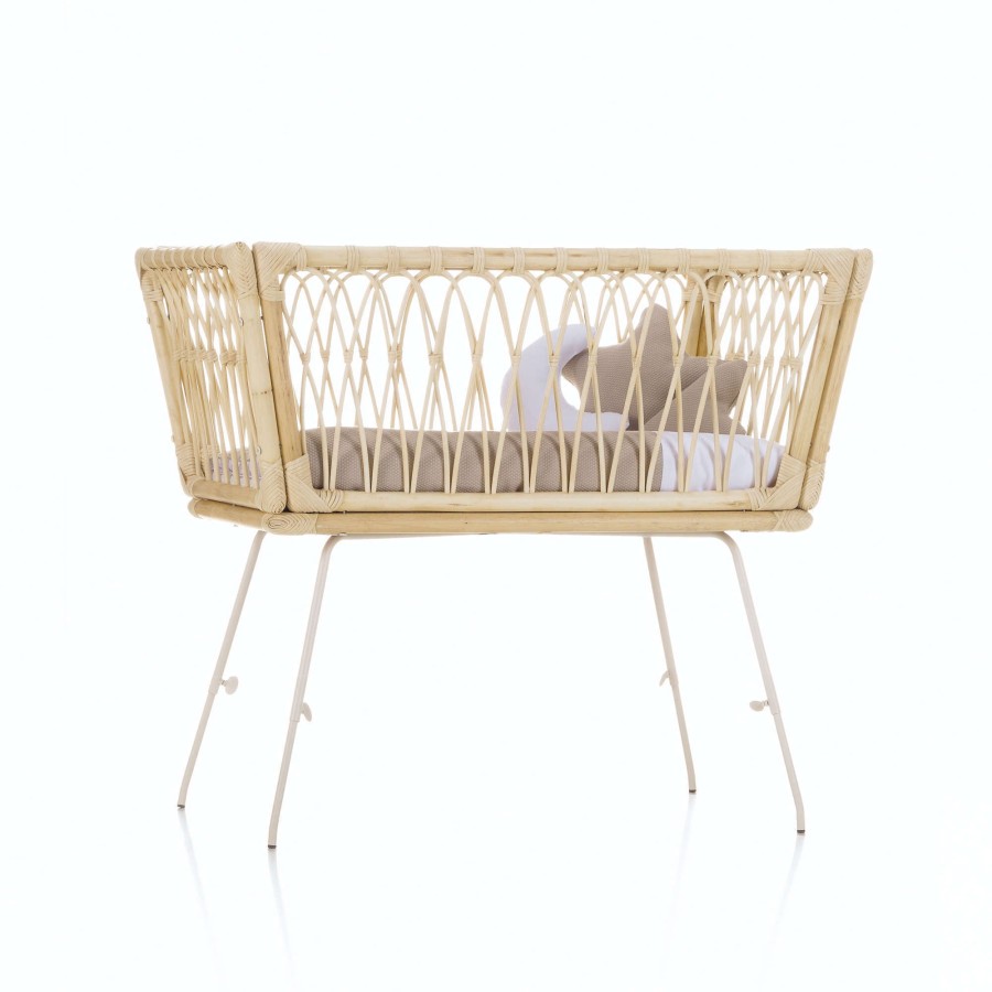 Kinderbetten Alondra | Moai Baby Rattan Crib 50X80Cm - Rc1600-N99