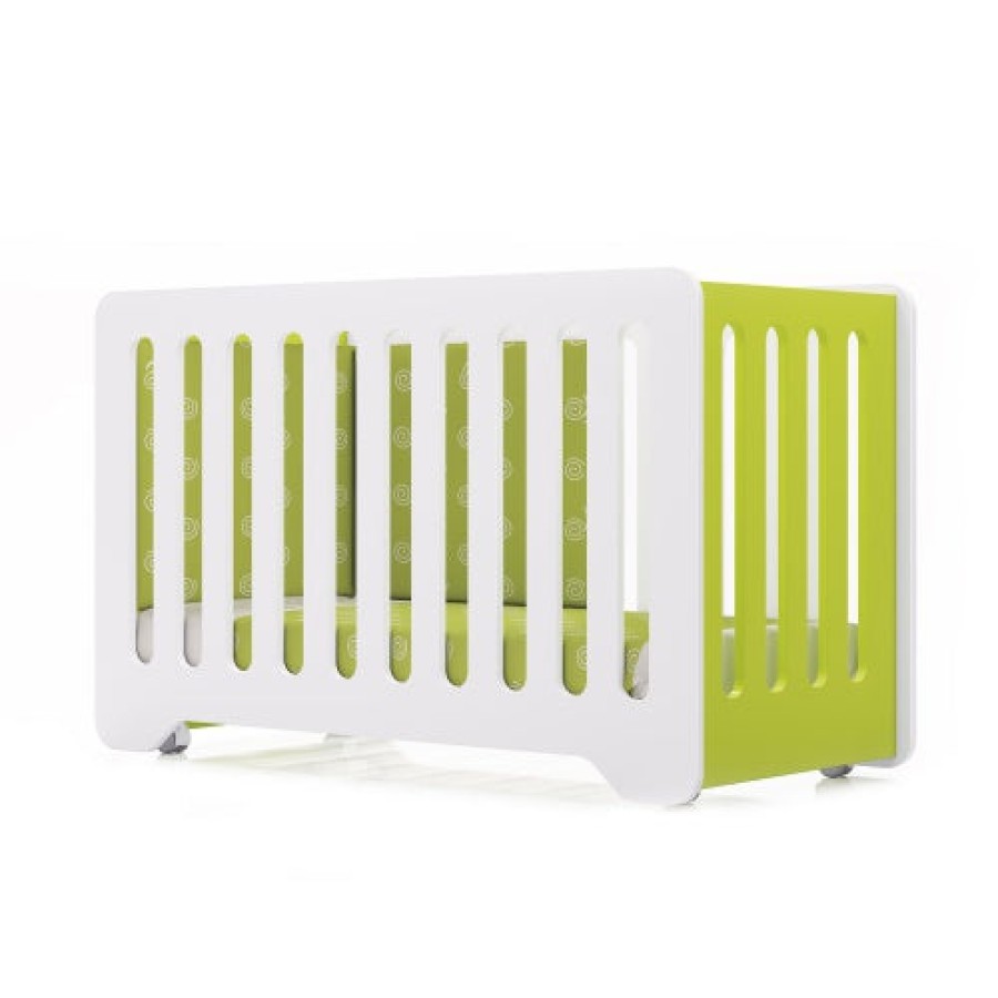 Kinderbetten Fur Kinder Alondra | Cot 60X120 With Multi-Position Base Gloss Finish · C150 Green